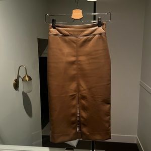 ARITZIA LOVERS!! PRISTINE CONDITION BABATON PEGU SKIRT - COGNAC - Size 00